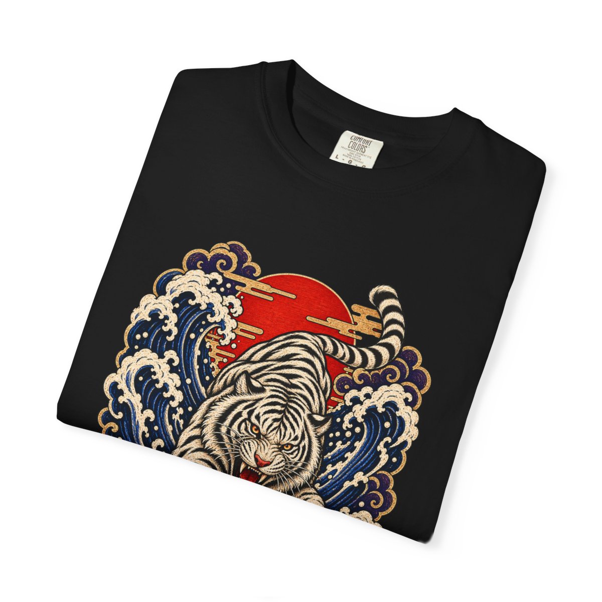 Storm Tiger Tee folded front print detail