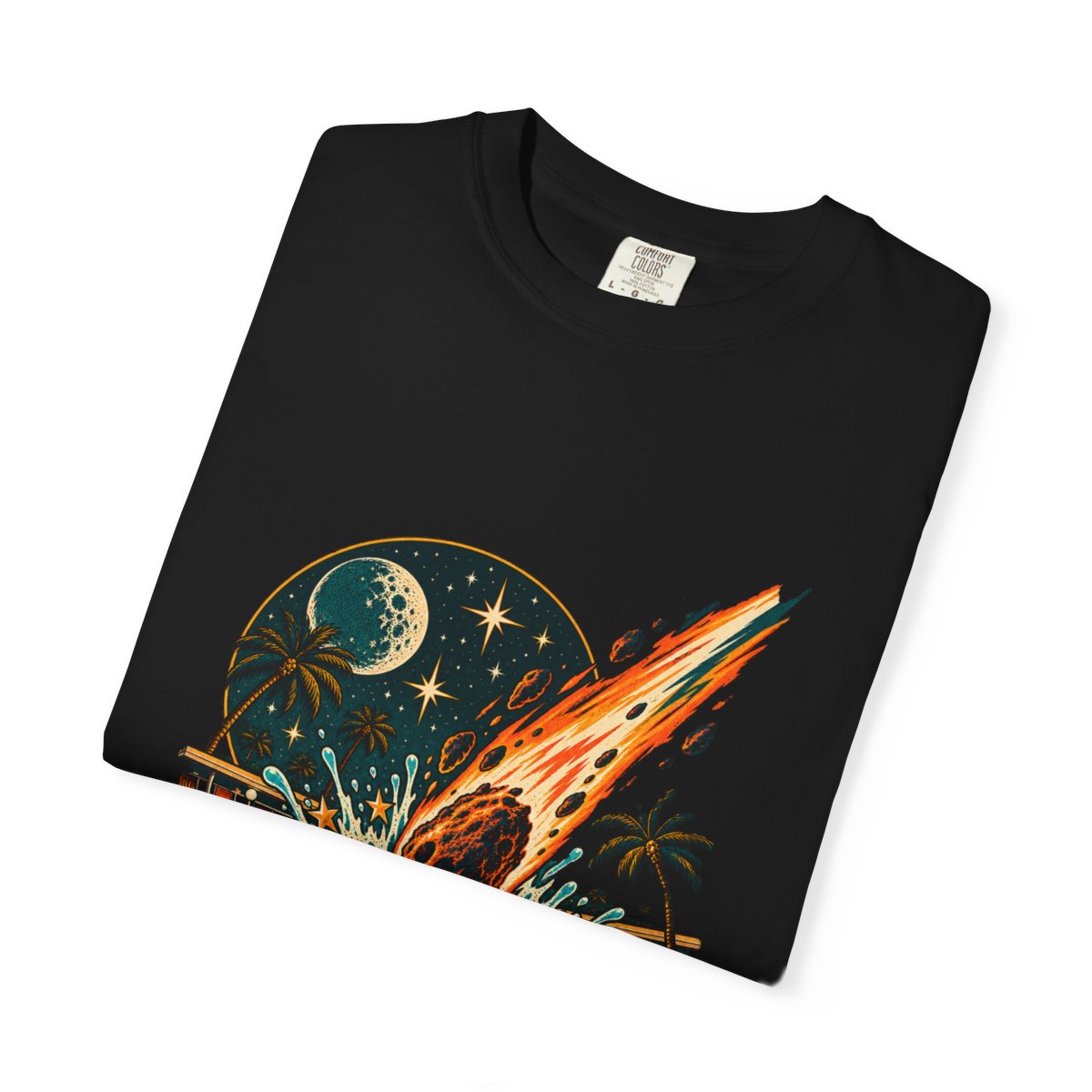 Poolside Impact Tee folded front print detail