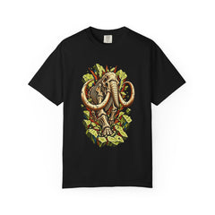 Mammoth Fault Tee large front print on a Black Comfort Colors 1717 tee
