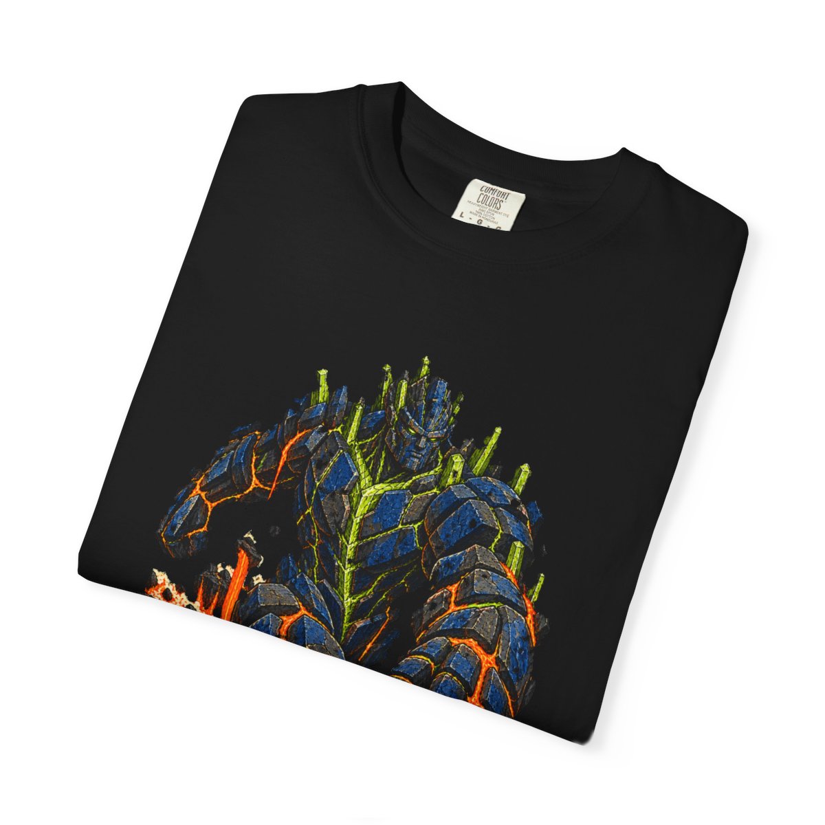 Basalt Titan Tee folded front print detail