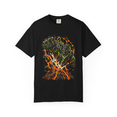 Obsidian Breaker Tee large front print on a Black Comfort Colors 1717 tee