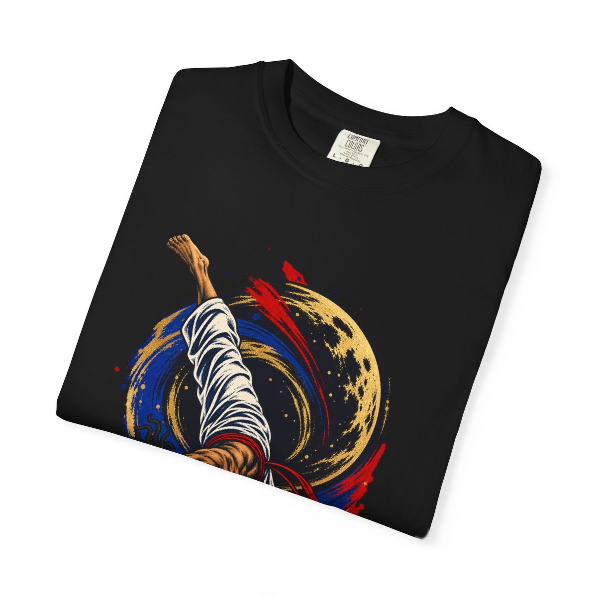 Gravity Sweep Tee folded front print detail