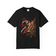 Iron Lotus Tee large front print on a Black Comfort Colors 1717 tee