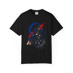 Shadow Lock Tee large front print on a Black Comfort Colors 1717 tee