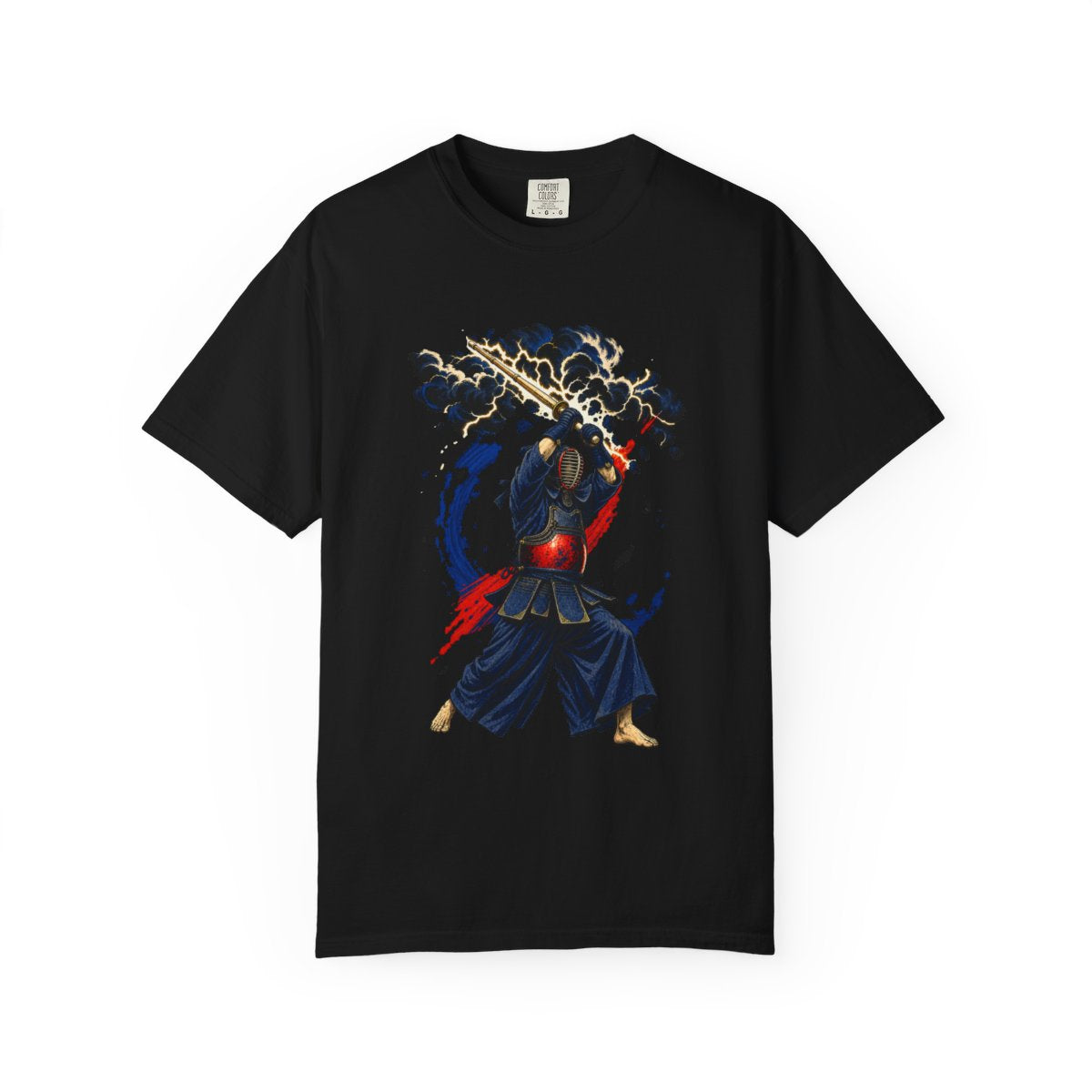 Thunder Draw Tee large front print on a Black Comfort Colors 1717 tee