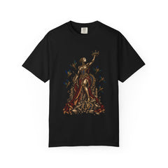 Last Coronation Tee large front print on a Black Comfort Colors 1717 tee