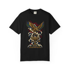 Storm Regent Tee large front print on a Black Comfort Colors 1717 tee