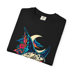 Moon Manta Tee folded front print detail