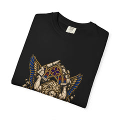 Last Sentinel Tee folded front print detail