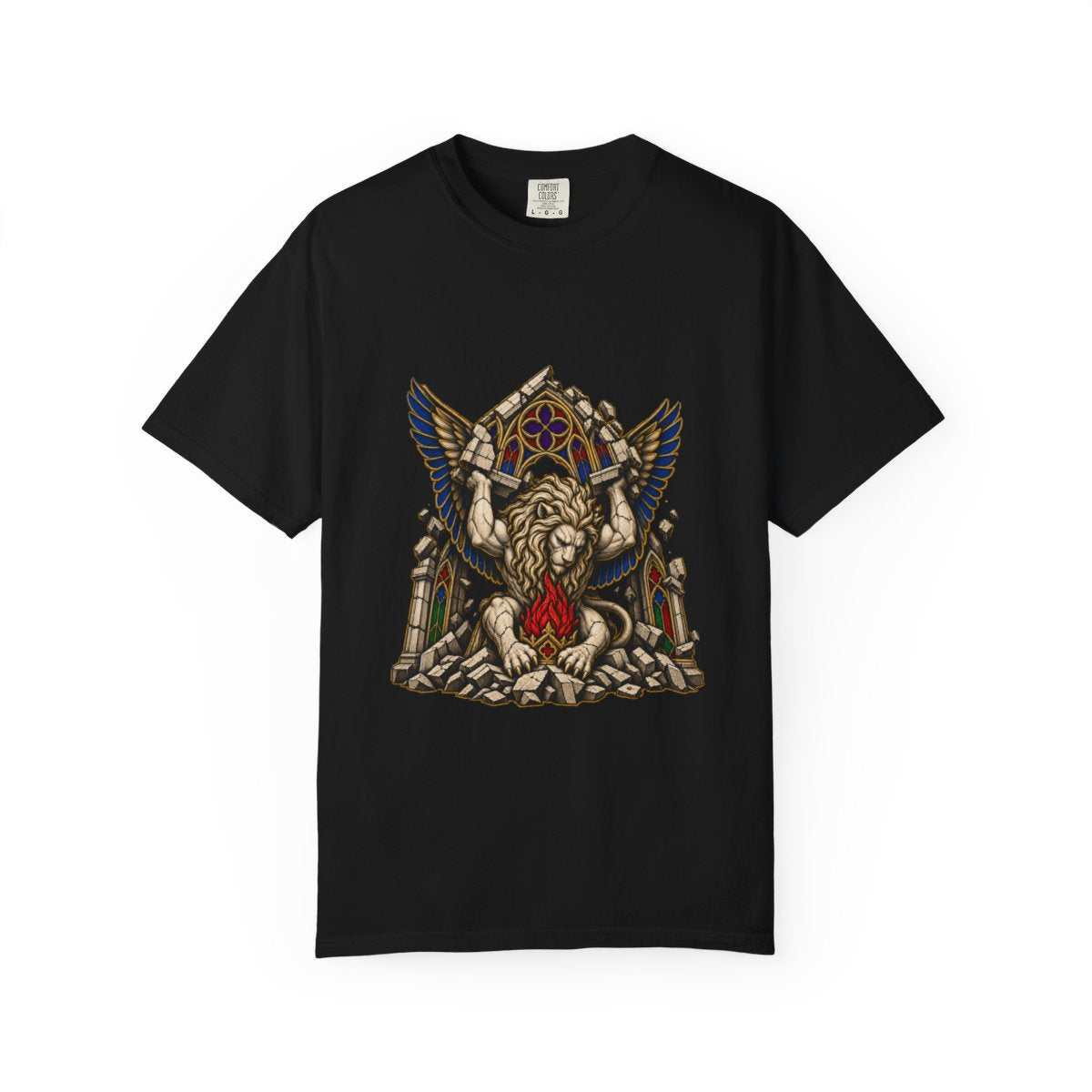 Last Sentinel Tee large front print on a Black Comfort Colors 1717 tee
