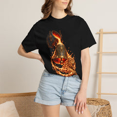 Bellfire Tee worn Printify context view on a Black Comfort Colors 1717 tee