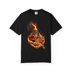 Bellfire Tee large front print on a Black Comfort Colors 1717 tee