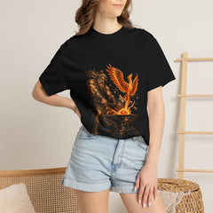Sunhammer Tee worn Printify context view on a Black Comfort Colors 1717 tee