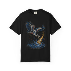 Comet Spear Tee large front print on a Black Comfort Colors 1717 tee