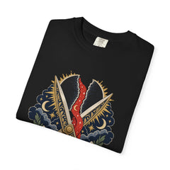 Eclipse Shears Tee folded front print detail
