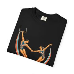 Flying Catch Tee folded front print detail