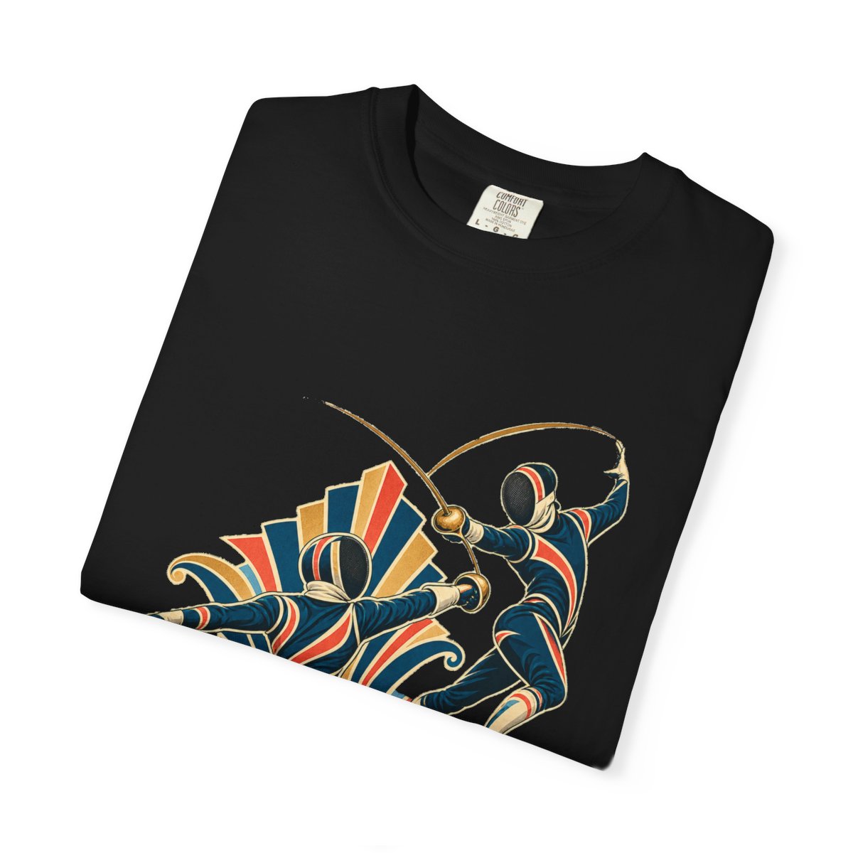 Sabre Arc Tee folded front print detail