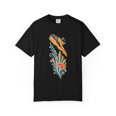 Skyline Dive Tee large front print on a Black Comfort Colors 1717 tee