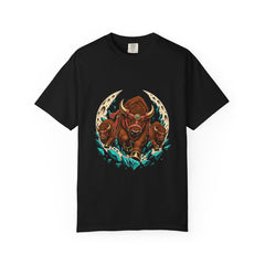 Moonstampede Tee large front print on a Black Comfort Colors 1717 tee
