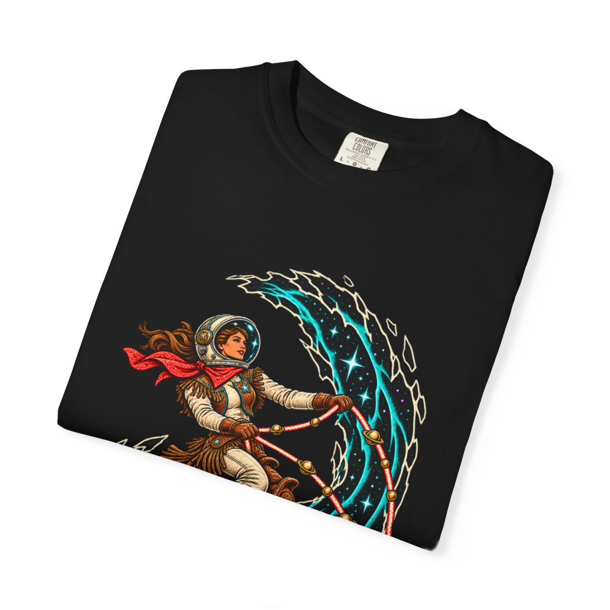 Rift Rider Tee folded front print detail