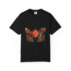 Solar Quickdraw Tee large front print on a Black Comfort Colors 1717 tee