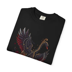 Swan Requiem Tee folded front print detail