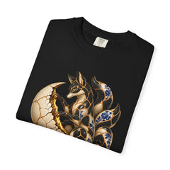 Mooncrack Kitsune Tee folded front print detail