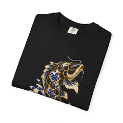 Tidebreaker Koi Tee folded front print detail