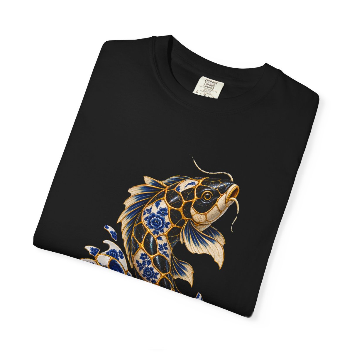 Tidebreaker Koi Tee folded front print detail
