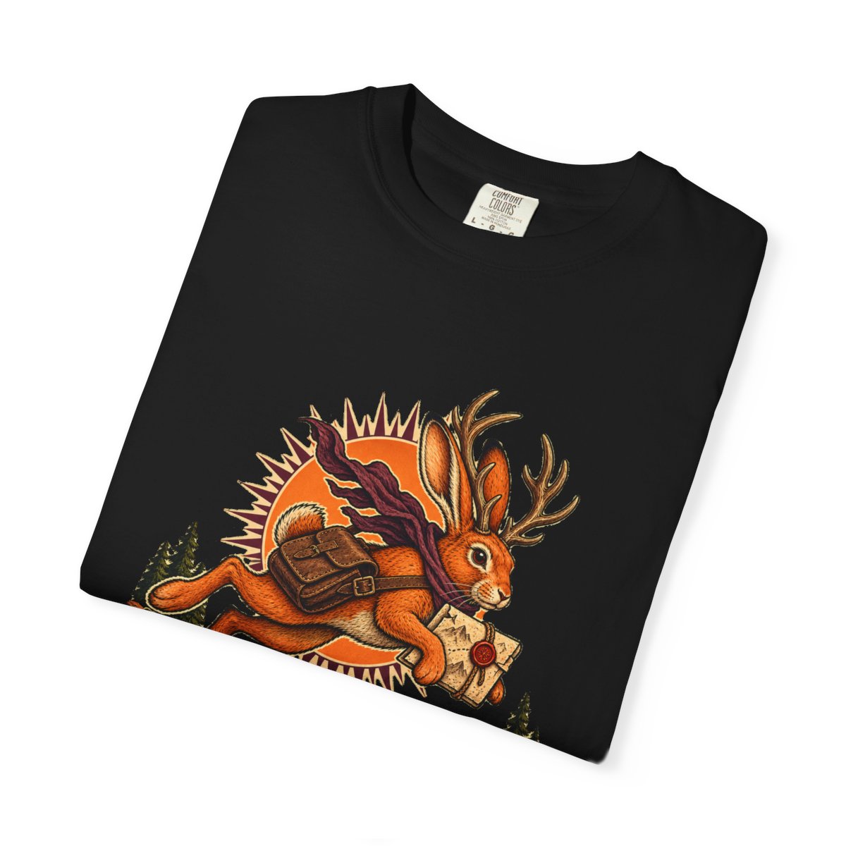 Antler Express Tee folded front print detail