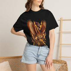 Thunderwing Post Tee worn Printify context view on a Black Comfort Colors 1717 tee