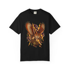 Thunderwing Post Tee large front print on a Black Comfort Colors 1717 tee
