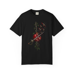 Chainflight Tee large front print on a Black Comfort Colors 1717 tee