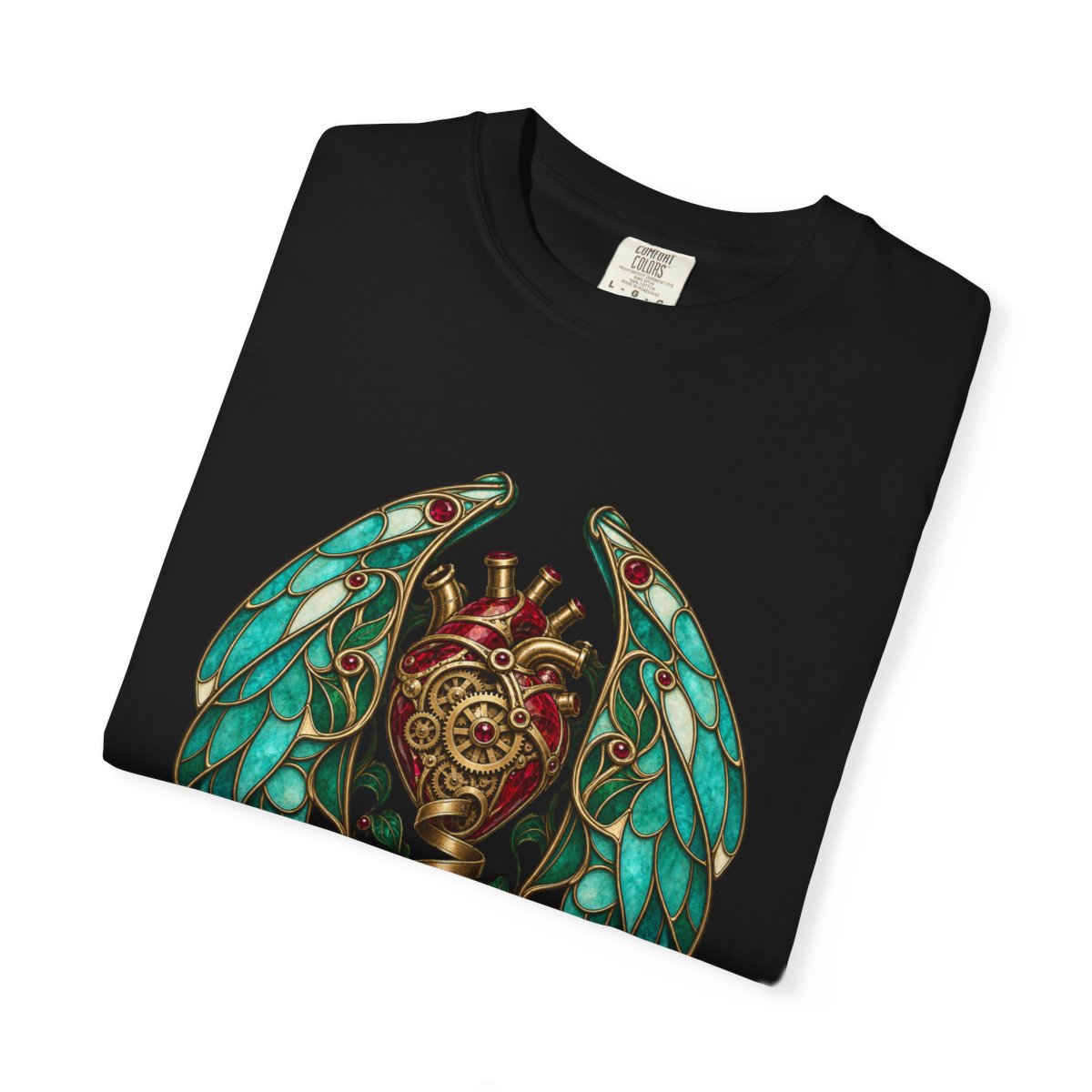 Clockheart Tee folded front print detail