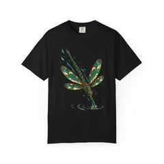 Emerald Dive Tee large front print on a Black Comfort Colors 1717 tee
