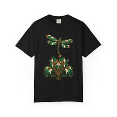 Gearbloom Tee large front print on a Black Comfort Colors 1717 tee