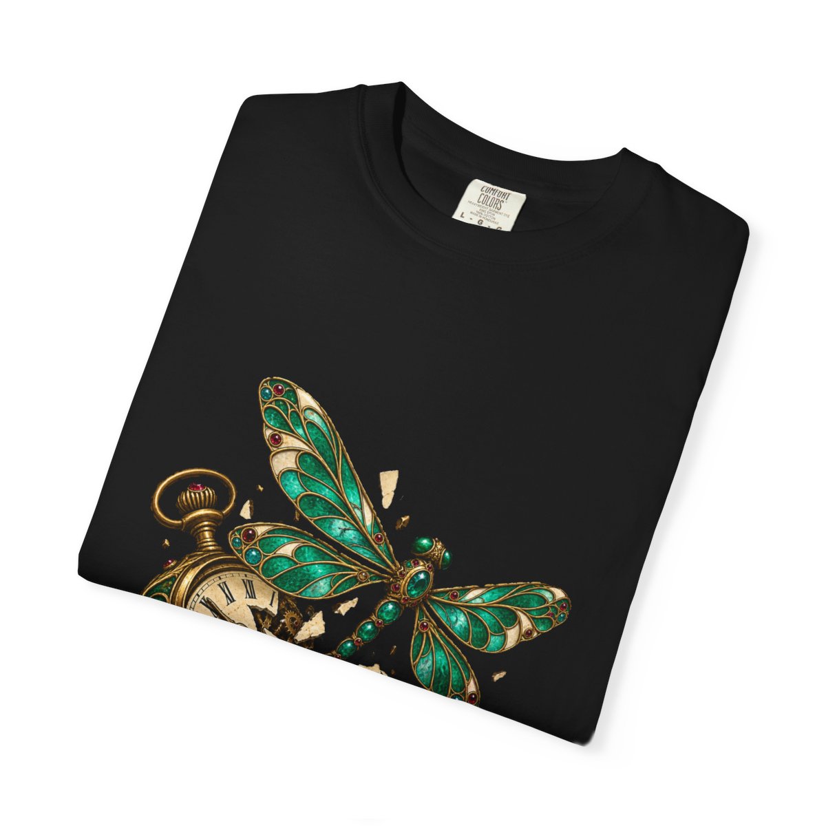 Glasswing Escape Tee folded front print detail
