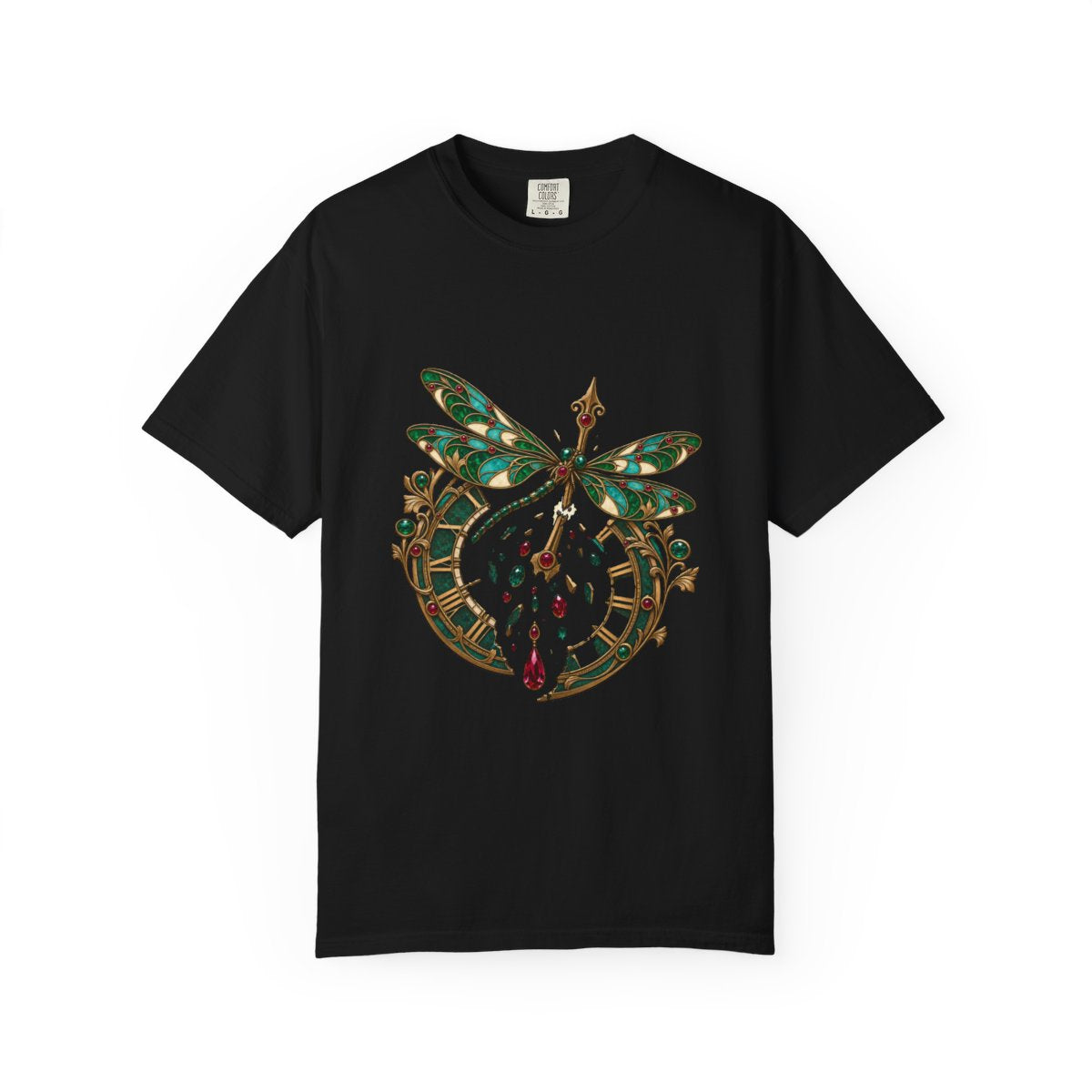 Secondsplit Tee large front print on a Black Comfort Colors 1717 tee