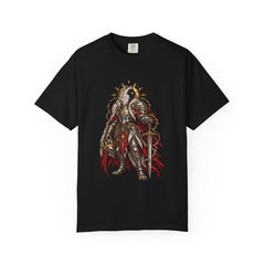 Crownless Wolf Tee large front print on a Black Comfort Colors 1717 tee