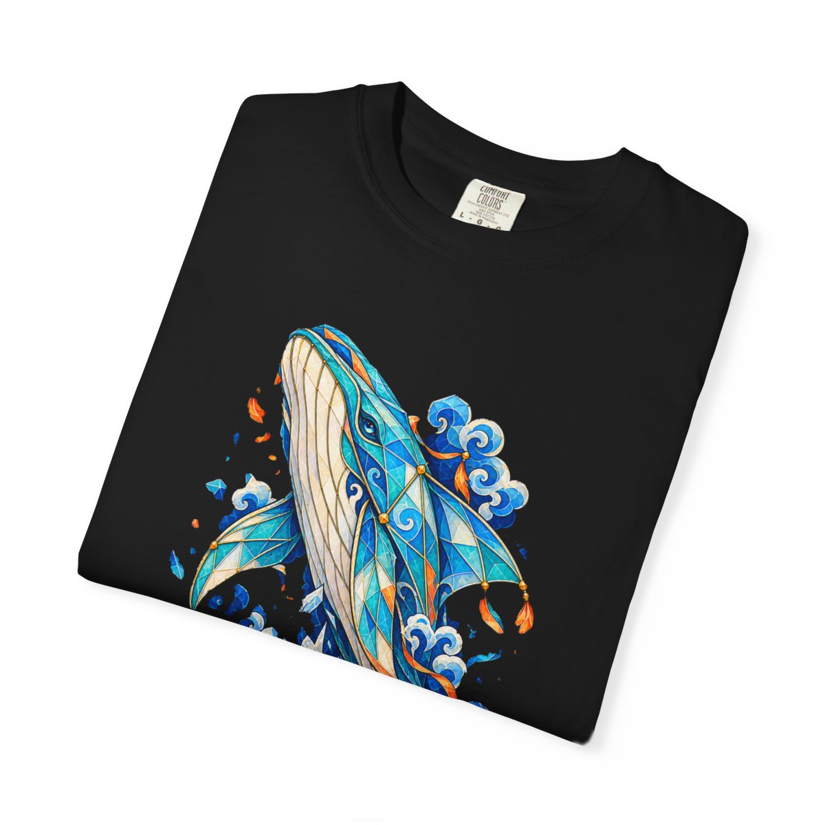 Cloudbreak Whale Tee folded front print detail