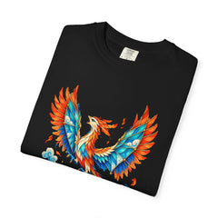 Firethread Phoenix Tee folded front print detail