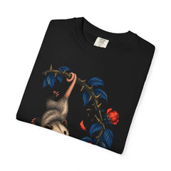 Bramble Acrobat Tee folded front print detail