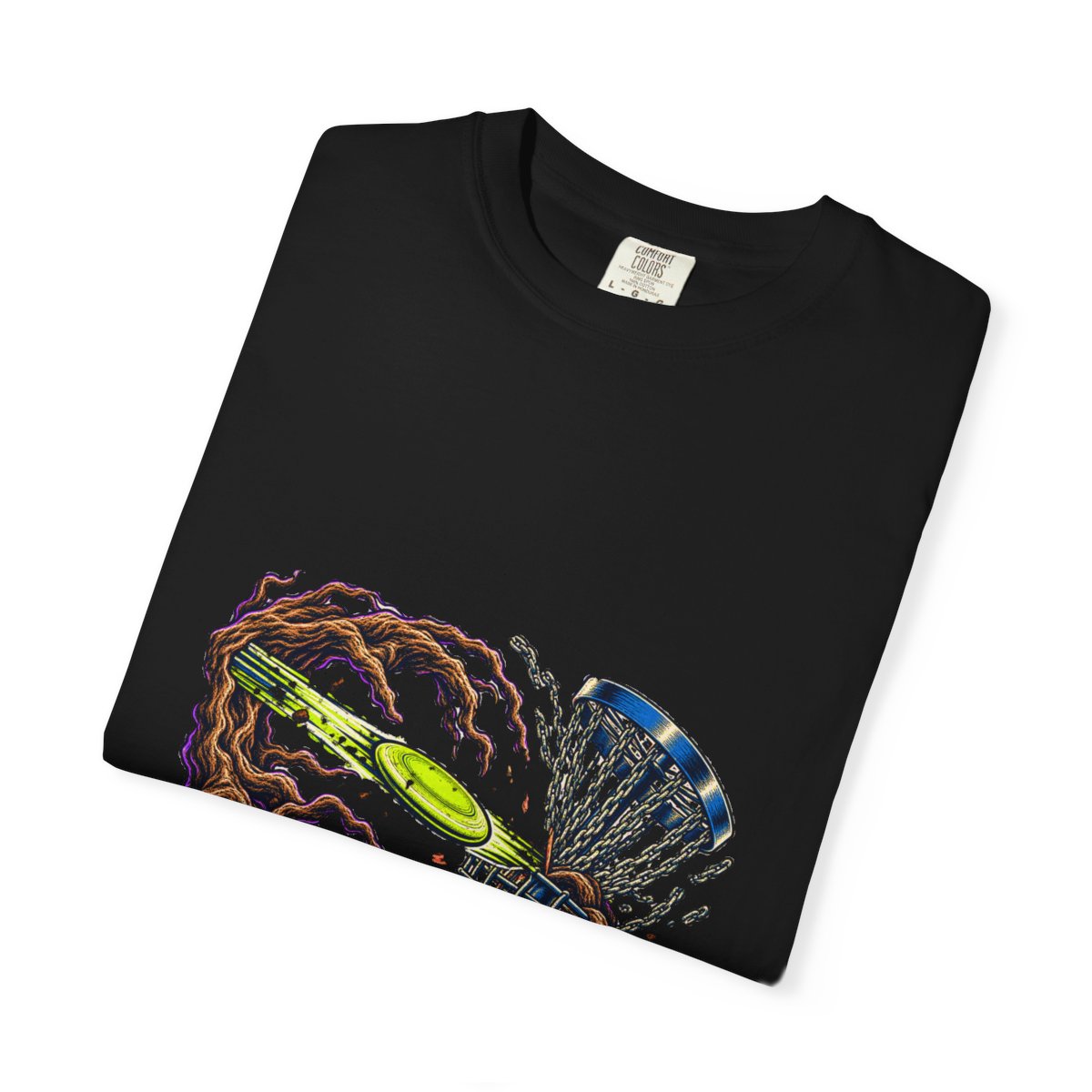 Root Trap Tee folded front print detail