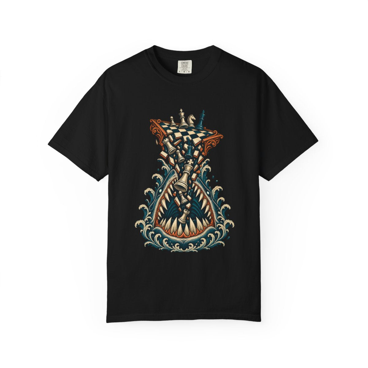 Final Maw Tee large front print on a Black Comfort Colors 1717 tee