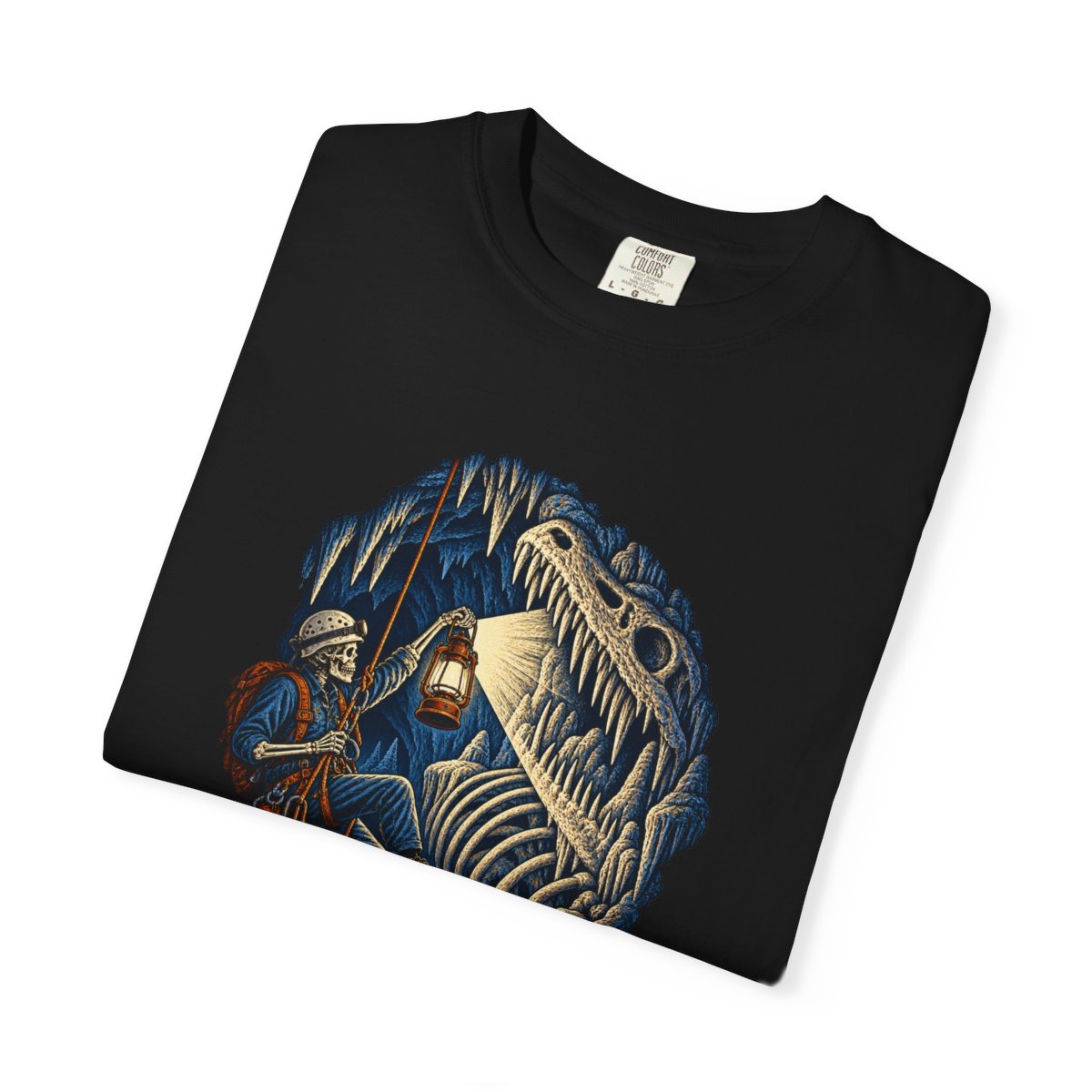 Bone Lantern Tee folded front print detail
