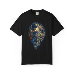 Bone Lantern Tee large front print on a Black Comfort Colors 1717 tee