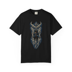 Devil's Chimney Tee large front print on a Black Comfort Colors 1717 tee
