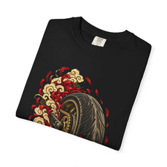 Petal Burnout Tee folded front print detail