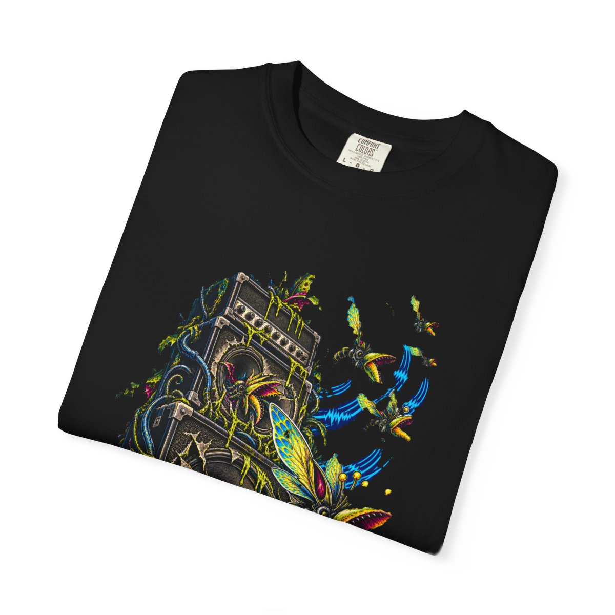 Amp Hive Tee folded front print detail
