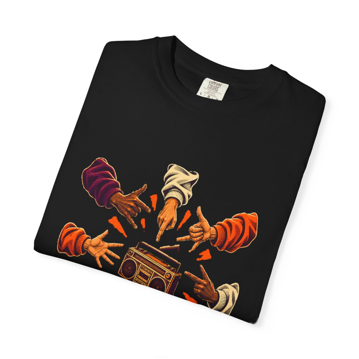 Cypher Crown Tee folded front print detail